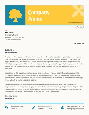 Free  Template: Light Cream Modern Cool Letterhead Template