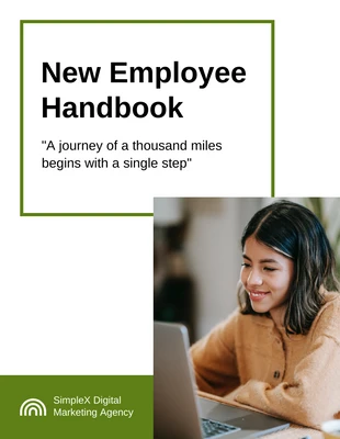 premium  Template: White Green Employee Handbook Template