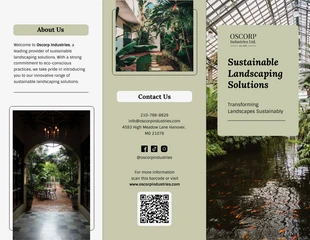 business interactive Template: Sustainable Landscaping Solutions Brochure