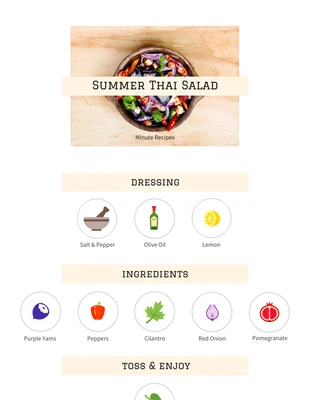 Free  Template: Thai Salad Recipe 