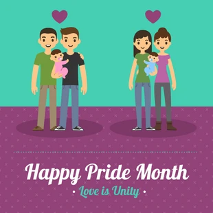 Free  Template: Pride Month Love is Unity Instagram Post