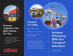 premium interactive Template: Freight and Cargo Transport Brochure