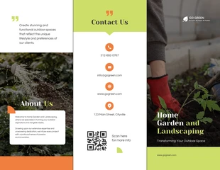 business  Template: Home Garden and Landscaping Brochure Template