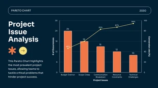 business accessible Template: Project Issue Analysis Pareto Chart Template