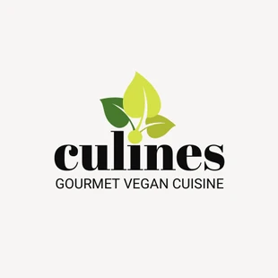 premium  Template: Vegan Cuisine Restaurant Creative Logo