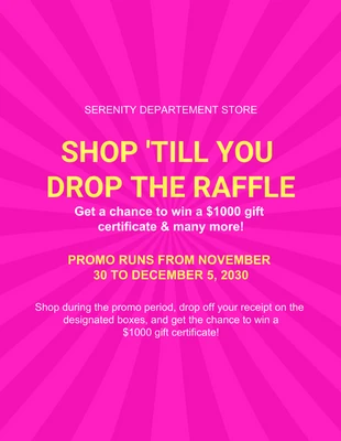 Free  Template: Raffle Store Flyer Template