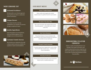 Cupcake Boutique Bakery Brochure - Page 2