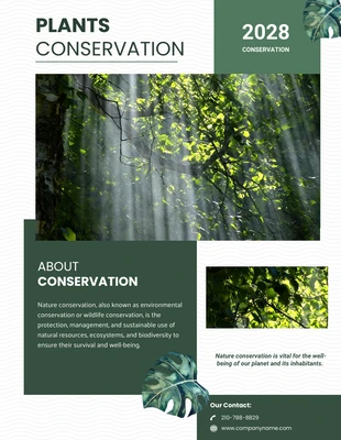 Free  Template: Simple Green Nature Newsletters Template