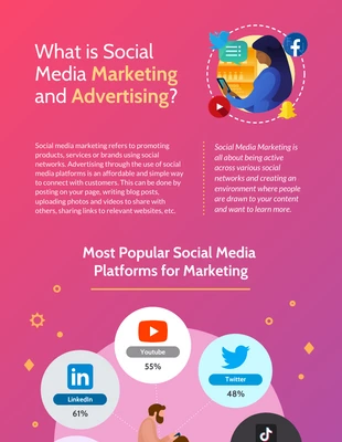 premium  Template: Social Media Marketing Infographic Template