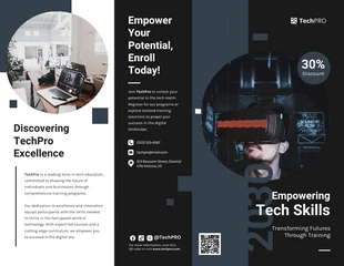 Free interactive Template: Tech Training Services Brochure Template