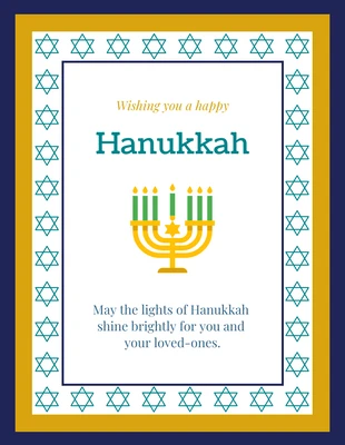 premium  Template: Star Frame Hanukkah Card