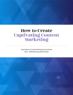 premium  Template: Gradient Content Marketing White Paper Template