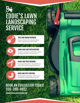 premium  Template: Lawn Landscaping Services Marketing Flyer Template