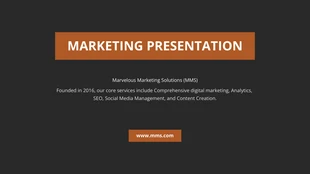 Free  Template: Mine Shaft Marketing Presentation Template