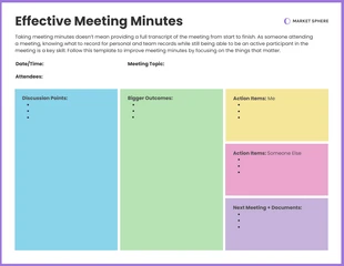 Free  Template: Effective Meeting Minutes Infographic Template