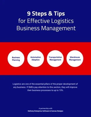 Free  Template: Simple Logistics Business Management eBook Template