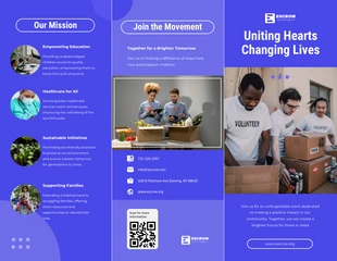 business  Template: Blue Charity Brochure Template