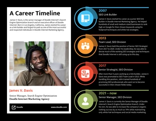 premium  Template: Employee Career Timeline Infographic Template