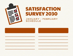 Free  Template: Broken White Minimalist Satisfaction Survey Template