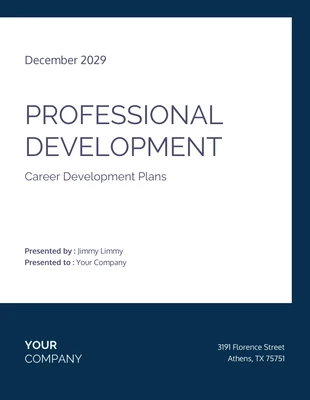 Free  Template: Development Plan Template