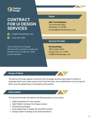 business  Template: UI Design Contract Template