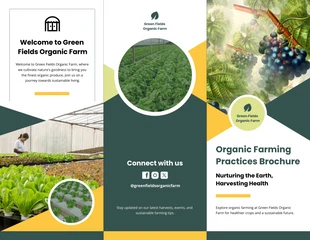 Free  Template: Organic Farming Practices Pamphlet Brochure Template