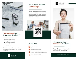 business interactive Template: Insurance Services Brochure Template