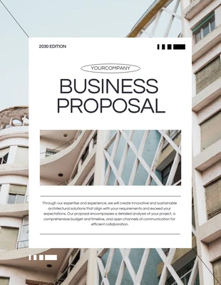 Free  Template: Minimalist Architect Professional Proposal Template