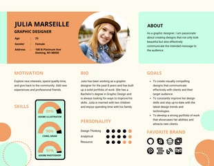 business  Template: Orange Diagram User Persona Template