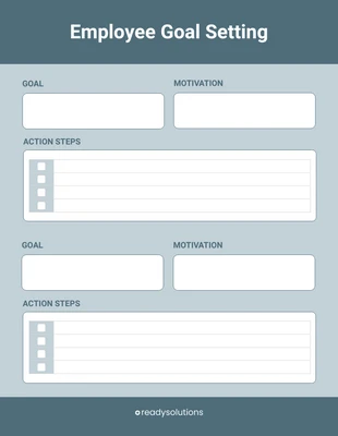 business interactive Template: Employee Goal Setting Template