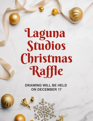 Free  Template: Christmas Raffle Poster Flyer Template