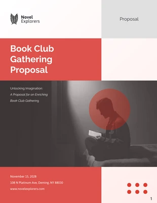 business  Template: Book Club Gathering Proposal Template