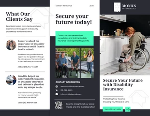 premium  Template: Disability Insurance Brochure Template