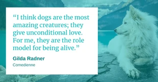 premium  Template: Bright Dog Quote LinkedIn Post_new