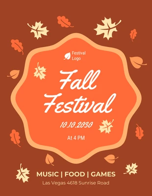 Free  Template: Prairie Sand Fall Festival Flyer Template