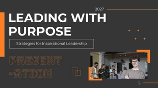 Free  Template: Orange Modern Leadership Presentation Template