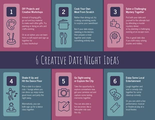 Free  Template: Creative Date Night Ideas List Infographic Template