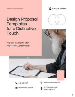 premium  Template: Minimalist Peach Color Design Proposal Template