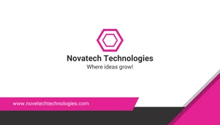 Pink Technology Business Card - Page 2