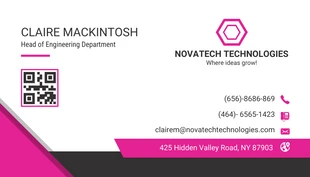 premium  Template: Pink Technology Business Card