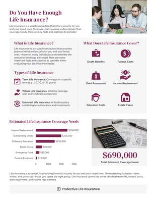 Free  Template: Life Insurance Informational Infographic Template