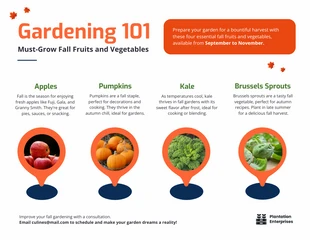 Free  Template: Gardening 101 Infographic Template