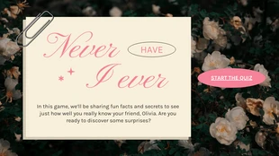 Free interactive Template: Sticky Note Never Have I Ever Quiz Presentation