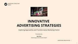 Free  Template: Innovative Advertising Strategies Presentation Template