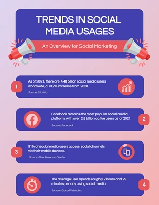 Free  Template: Social Marketing Infographic Template