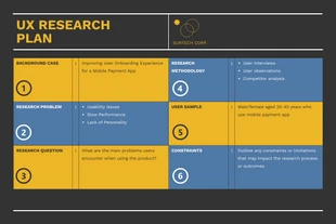 Free  Template: Dark UX Research Plan Template