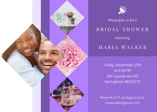 Free  Template: Lavender Diamonds Bridal Shower Invitation