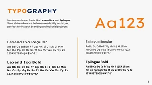 Dark Blue and Orange Tech Brand Guideline Presentation - Page 5