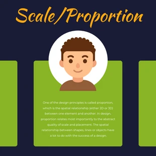 Free  Template: Scale Proportion Design Principle Instagram Post