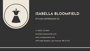 Black And Light Yellow Simple Photo Fashion Business Card - Page 2